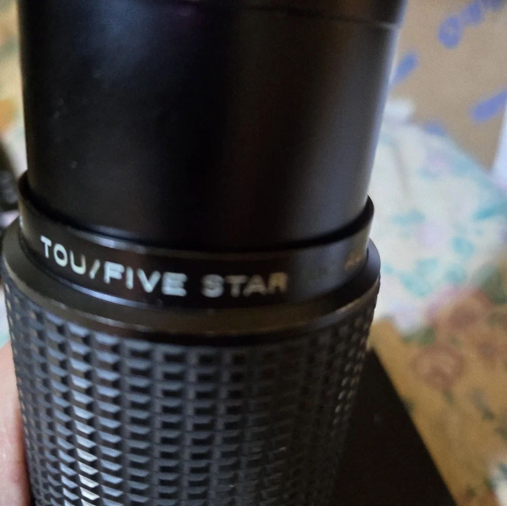 Black Telephoto Zoom Lens